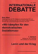 Zimmerwald internationale Debatte