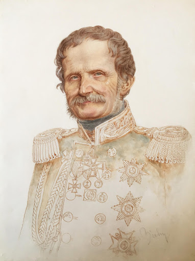 Antoine-Henri Jomini, 1779-1869 Portrait drawing of Jomini