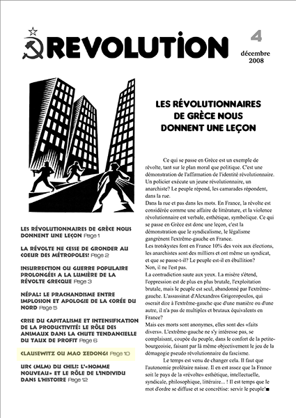 Front page, Revolution No. 4