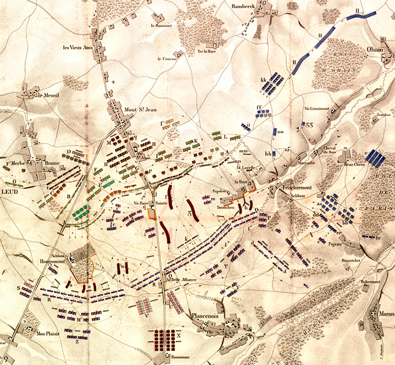 map, Battle of Waterloo
